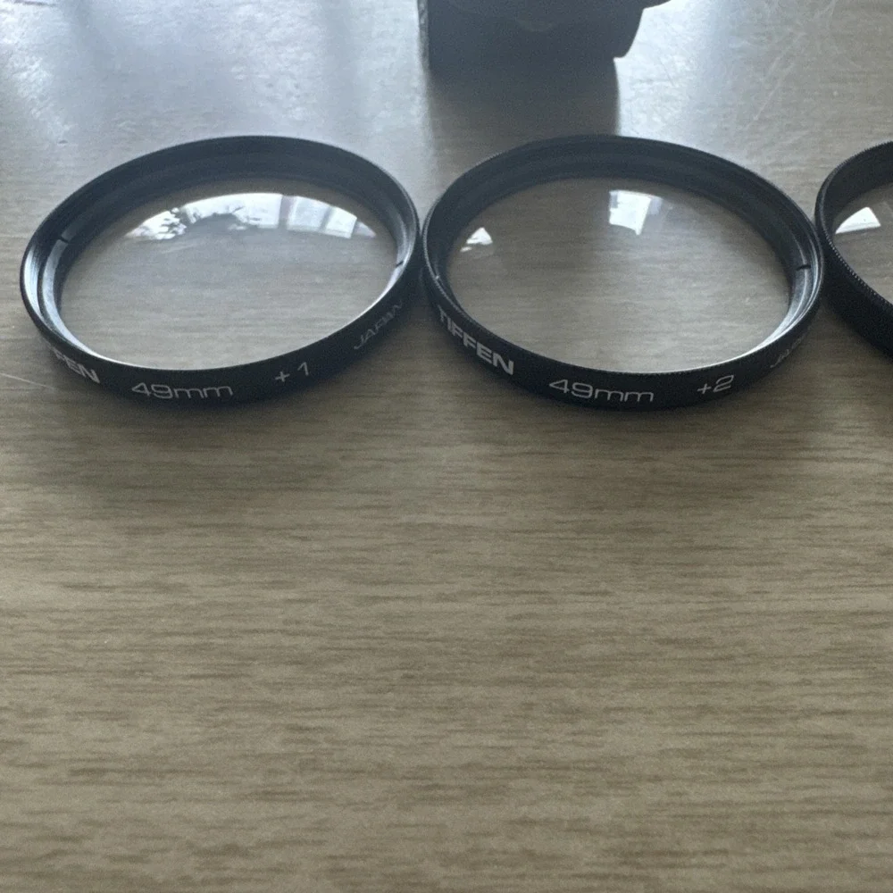 Vintage Tiffen 49mm Camera Lenses Qty 3 +1, +2, +4 With Case Made in Japan